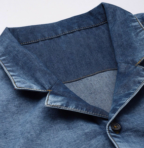 Wholesale Brown Denim <b>Jacket</b> and Shorts Set Retro Washed Street Style Ripped Cropped Jean <b>Jacket</b> Jorts Sets For <b>Men</b> - Product Image 5