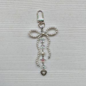 Handmade Embroidery Beaded Keychain with Intricate Floral Beadwork Decorative <b>Bag</b> Charm and <b>Key</b> <b>Ring</b> Gift - Product Image 3