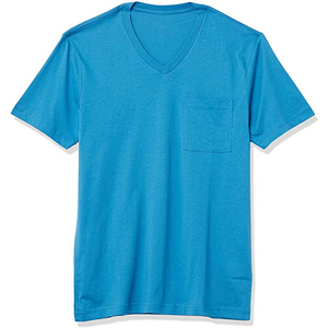 Camiseta con Cuello en V para Hombre, 100% Algodón, 180 GSM, Precio al por Mayor, con Logotipo Personalizado, Lisa, Hecha a Medida - Product Image 5