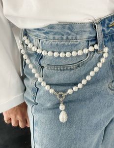 OEM Red Beaded <b>Bow</b> Ribbon Jean Pocket Chain Clover Charm Pants Keychain Waist Ornament <b>Body</b> Jewelry Women Bulk - Product Image 4