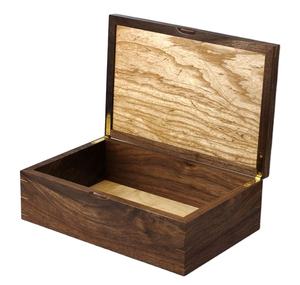 Caja de Almacenamiento de Joyas de Madera de Acacia Hecha a Mano, Cierre de Gancho y Bucle, Diseño en Relieve, Tamaño Personalizable, Caja Cuadrada con Patrón Natural - Product Image 2