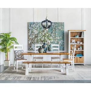 Illuminazione a ciondolo in legno naturale a 6 luci per cucina soggiorno sala da pranzo lampadario in legno lampadina non inclusa - Product Image 1