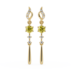 Pendientes de Plata 925 con Citrino en Forma de Gota, Joyería de Piedras Preciosas con Baño de Oro, Colección OEM ODM, Fabricante Personalizado, Marca Privada - Product Image 6