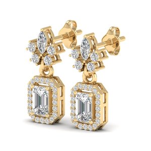 REYES Pendientes de Oro de 14K de Alta Calidad para Boda, Joyería Fina, Nuevos y Elegantes Pendientes Colgantes de Plata de Ley 925 con Moissanita y Cierre de Rosca para Mujer - Product Image 3