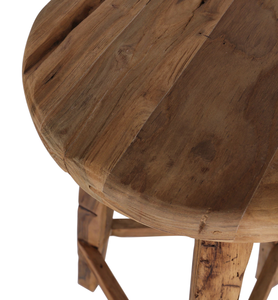 Ensemble de deux tabourets de bar en bois rustique et industriel, chaises hautes à structure métallique, design vintage style ferme pour cuisine, salle à manger, pubs - Product Image 3