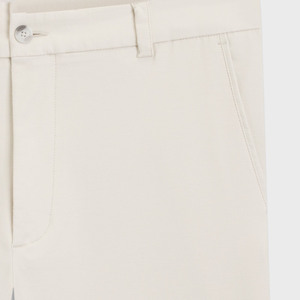 Pantalones Chinos de Algodón Beige para Hombre, Corte Recto, Cintura Media, Estilo Casual Elegante, con Bolsillos Laterales, Cierre de Botones, para Usar en Verano - Product Image 3
