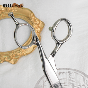 กรรไกรตัดผมสำหรับคนถนัดขวาแบบไม่พับได้ พร้อมใบมีดโค้งทำจากเหล็กกล้าไร้สนิมญี่ปุ่น และด้ามจับเหล็กกล้าไร้สนิมปลายแหลม - Product Image 2