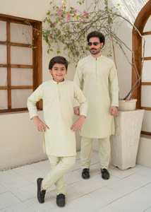 Ensemble de salwar kameez de luxe pour hommes, vêtements indiens et pakistanais, tenue traditionnelle classique en coton pour l'Aïd - Product Image 3