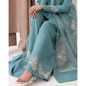 Ensemble haut et pantalon de soirée pour femmes, avec dupatta, tenue de soirée élégante - Product Image 4