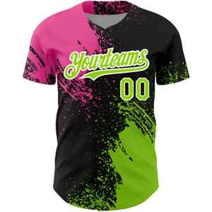 เสื้อเบสบอลสั่งทำสีม่วงอมเขียว พิมพ์ลายแบบซับลิเมชั่น ขายส่ง เสื้อกีฬาระบายอากาศ แห้งเร็ว ผลิตจากโพลีเอสเตอร์ สำหรับเบสบอลและซอฟต์บอล - Product Image 6