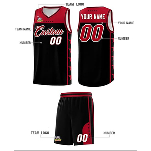 Ensemble d'uniformes de basketball personnalisés pour brunches sportifs, avec logo d'équipe, nom et numéro, impression par sublimation, broderie 3D, 100 % polyester - Product Image 3