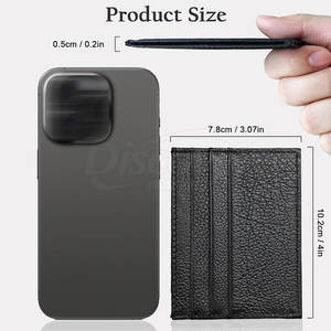 Porte-cartes en cuir personnalisable, vente en gros, qualité supérieure, porte-cartes en cuir de vache véritable pour le rangement des cartes, pour une utilisation quotidienne - Product Image 2