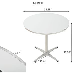 Minisit moderno tavolo da pranzo circolare piccolo tavolo da tè con stile minimalista per la famiglia sale da pranzo cucine salotti - Product Image 4