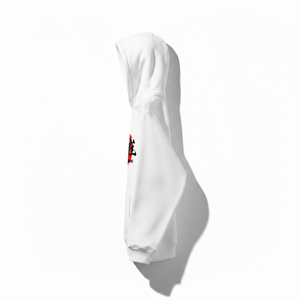Anime Hoodie <b>Men's</b> White Cotton Spirit Warrior Hooded Sweatshirt Front Print Pocket Casual Streetwear Autumn Wear - Product Image 3