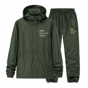 Ensemble coupe-vent personnalisé pour hommes, léger, résistant à l'eau, tenue de sport OEM ODM, sports de plein air, course à pied, fitness, vêtements de sport - Product Image 2