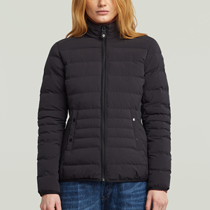 Custom Women's Canvas Puffer Jacket Breathable Windproof Winter Quilted Coat Casual Warm Outerwear - Product Image 1