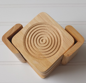 Wood Coaster Custom logo Laser Engraving Factory Supply Wood Coaster Personalised Logo Wood Coaster - Product Image 5