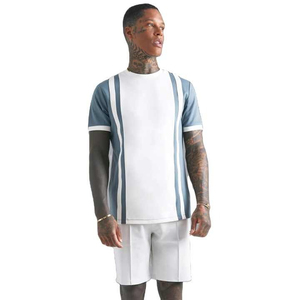 Conjunto Deportivo Informal de Dos Piezas para Hombre de Alta Calidad al por Mayor, Camiseta de Manga Corta Estampada, Conjunto de Verano para Hombre, Diseño Transpirable - Product Image 1
