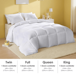 Edredón Acolchado a Cuadros Blanco Extra Grande, Diseño Acogedor y Adorable para Todos los Géneros, Compatible con Hoteles y Casas de Huéspedes, Edredón Voluminoso 'F' - Product Image 6