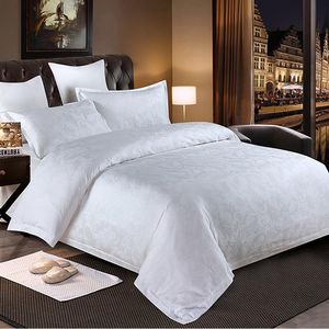 Ensemble de linge de lit d'hôtel 240TC à rayures de 3 cm, polycoton, rayures blanches pour hôtel 3 étoiles - Product Image 5