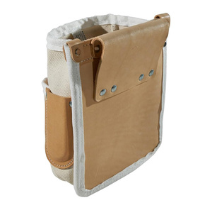 Canvas Waterproof High-Capacity <b>Tool</b> <b>Backpack</b> with Leather Accents OEM 4-Pocket Belt Holster Chain Tape Thong for Electricians - Product Image 4