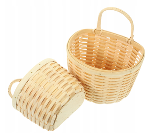 Cesta de Almacenamiento de Bambú Natural Multifuncional y Ecológica, con Asa, Forma Circular, Decoración Floral para Bodas, Decoración de Pared, Regalo en Oferta - Product Image 3