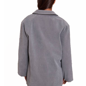 Manteau long croisé pour femme Printemps-Automne 2026, style rétro élégant, veste d'extérieur, fabricant OEM en gros - Product Image 4