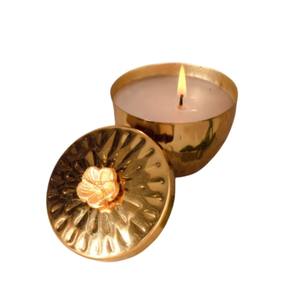 Pot à bougie en cuivre martelé fait main, récipient à bougie en métal avec motif en relief pour décoration intérieure de luxe et cadeaux, meilleur prix - Product Image 3