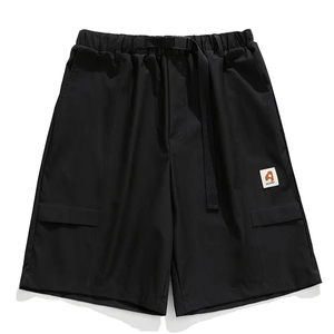 <b>Men's</b> Double Layer Breathable Cotton Mesh <b>Shorts</b> Mid-Waist Casual Style for Outdoor Running & Training Anti-Wrinkle Feature - Product Image 3