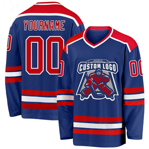 Camisetas de Hockey sobre Hielo Personalizadas Sublimadas 100% Poliéster de Secado Rápido Unisex para Adultos - Fabricante OEM Precio Económico Precio al por Mayor OEM - Product Image 6