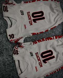 Custom Ice Hockey Uniform Set Embroidery Team Jersey Pants 100% Polyester Quick Dry Loose Fit Wholesale <b>Cheap</b> Blank - Product Image 2