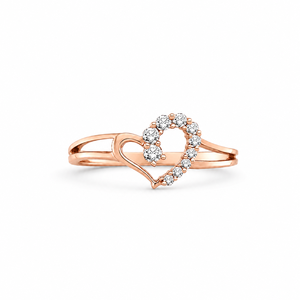 Bague de promesse de mariage plaquée or jaune 18 carats, diamant rond brillant, cadeau romantique pour la Saint-Valentin, bague en moissanite faite à la main - Product Image 5