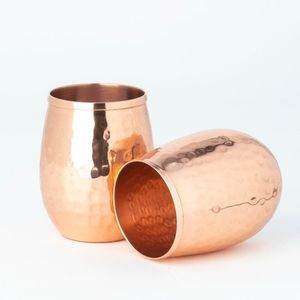 Vintage Style Hammered Copper <b>Water</b> Glass Wholesale <b>Bulk</b> Supply Handmade Drinking Tumbler for Daily Kitchen Use - Product Image 5
