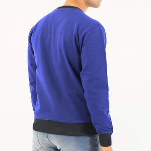 Sweat-shirt à col rond pour homme, coupe classique, couleur unie, tricoté, 100% coton, vêtement décontracté pour l'automne - Product Image 6