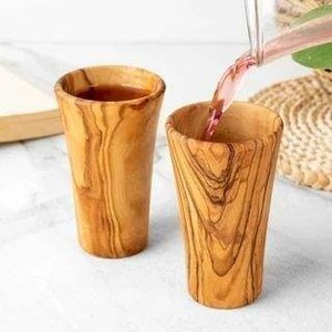 แก้วไม้ทำมือสำหรับเบียร์และกาแฟ – แก้วไม้ธรรมชาติสไตล์เรียบง่ายสำหรับชา เครื่องดื่มเย็น ใช้ในบาร์และที่บ้าน - Product Image 6