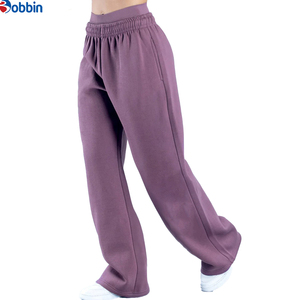 Premium Quality <b>Women's</b> Mid Waist Flared Fleece <b>Trousers</b> Streetwear Breathable Eco-Friendly <b>Winter</b> <b>Women</b> Regular Fit Straight - Product Image 4