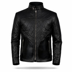 Veste en cuir noir de haute qualité, veste de moto, veste personnalisée, style motard, veste en cuir classique noire, streetwear - Product Image 1