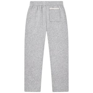 Pantalon de jogging tricoté gris décontracté, taille élastique, style streetwear, en maille douce, pour hommes et femmes - Product Image 2