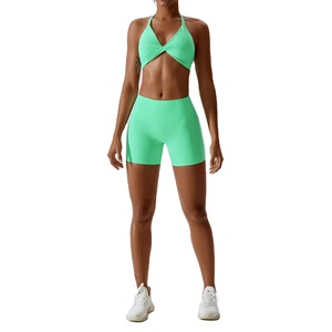 Chándal de mujer 2024, conjunto de Yoga personalizado, 2 uds., ropa deportiva de entrenamiento, ropa de gimnasio para mujer - Product Image 5