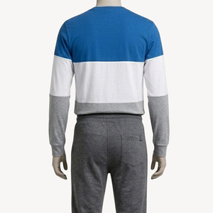 Sudaderas de Hombre de Alta Calidad con Rayas Multicolores, de Forro Polar para Otoño, Manga Larga, Transpirables, de Algodón, con Bloques de Color, Cuello Redondo, Casuales - Product Image 5