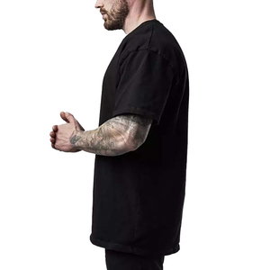 T-shirts pour hommes, étiquettes privées acceptées, coton de qualité supérieure, polyester, élasthanne, tissu extensible, t-shirt homme - Product Image 2