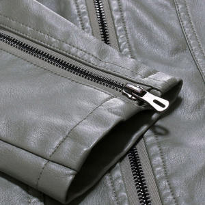 <b>Men</b> Ranch Style Genuine Leather <b>Jacket</b> Soft Durable Zip Front Casual Outdoor Regular Fit Winter Quick Dry Breathable Leather - Product Image 4