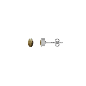 925 Silver Schalenblende Natural Pear Oval Shape Butterfly Lock Stud <b>Earrings</b> Classic Style Bezel Setting Wedding Pack 4 Pairs - Product Image 3