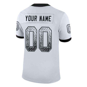 Maillot de football blanc et noir pour hommes, uniforme d'équipe personnalisé, chemise de sport athlétique respirante - Product Image 4