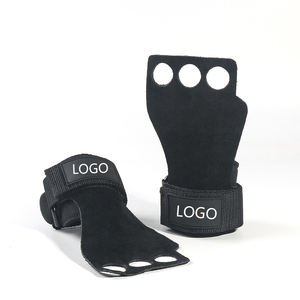 Guantes de Gimnasio con Logotipo Personalizado, Protectores de Palma y Muñeca Acolchados de Cuero para Levantamiento de Pesas y Powerlifting - Product Image 1