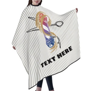 Cape de coiffeur professionnelle pour salon de coiffure, logo personnalisé, imperméable, impression par sublimation, légère, durable, nylon/polyester - Product Image 1