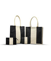 Sac fourre-tout imperméable pour femme |   Sac à bandoulière grande capacité à imprimé ancre avec poignées en corde de coton pour les voyages et le quotidien