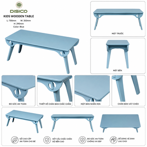 DISICO Mesa Infantil de Madera 700x350mm Azul Diseño Minimalista Para Bebés y Niños Superficie No Tóxica - Product Image 6