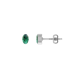 Classic Stud <b>Earrings</b> Natural Oval Cut Birthstone Amethyst For Everyday Wear Unisex Made In India - Product Image 4