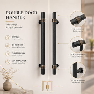 Antique Stainless Steel Graphite Black Finish Main <b>Door</b> <b>Pull</b> <b>Handle</b> Heavy Duty Long <b>Handle</b> for Wooden Glass Entrance <b>Doors</b> Home - Product Image 5